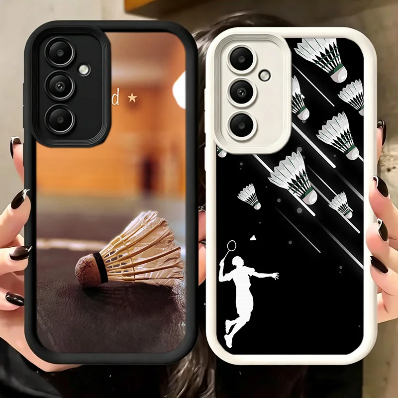 Badminton Sport Phone Case For Samsung A54 A53 A52S A14 A13 A12 A22 A23 A24 A32 A33 A34 Galaxy A04S A03S A02 A73 A72 M04 M12 M13