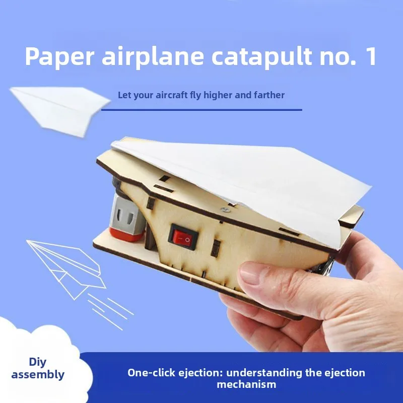 Handmade Paper Plane Catapult Kit, Aviation Glider Model, DIY Science Small Production Material Set