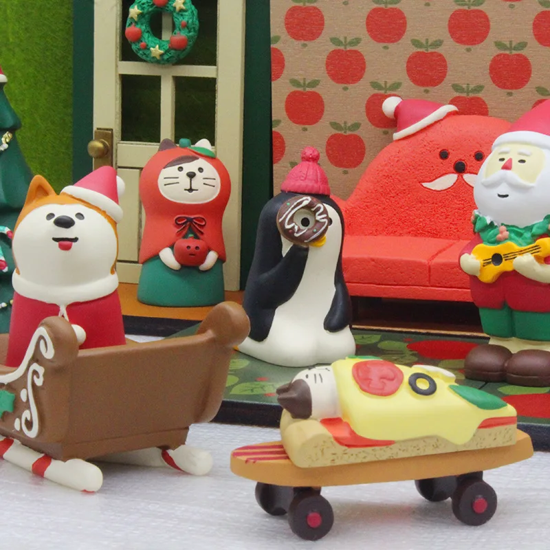 Zakka Creative Delicacy Matt Christmas Japan Style Sundry Goods Doll Gifts Resin Miniature Ornament Accessories Figurines Toys