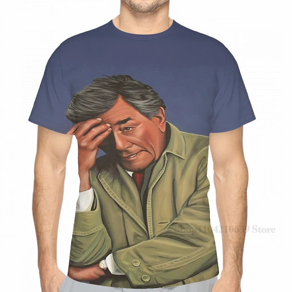في جميع أنحاء طباعة بيتر فالك كما كولومبو اللوحة الرجال تي شيرت المرأة فتاة الموضة تي شيرت الصبي بلايز تيز قصيرة الأكمام بلايز #1