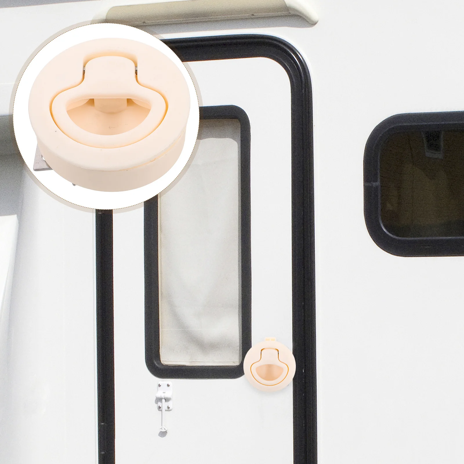 

Pull Ring Nylon Marine Hatch Latch Boat Cabinet Handle Flush Slam Latch Rv Storage Locks Durable Waterproof Round
