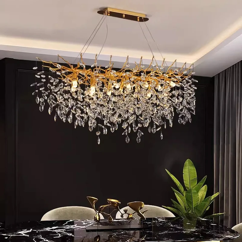 

Home Decorationpendant Lights Luxury Crystal Living Room Chandelier Dining Room Pendant Lamp Ceiling Light Indoor Lighting
