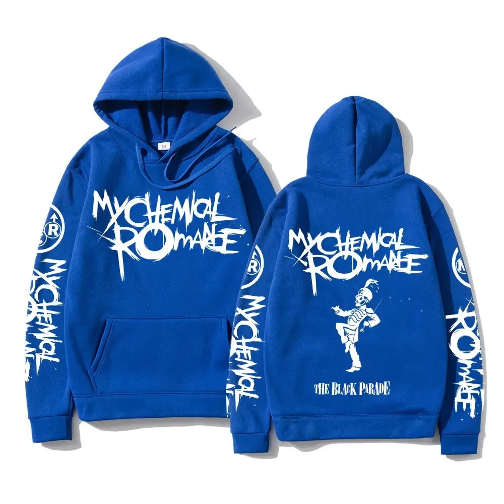 My Chemical Romance Double Sided Graphic Hoodies Streetwear Black Parade Punk Emo Rock Hoodie Men\'s Hot Hooded Sweatshirt Tops