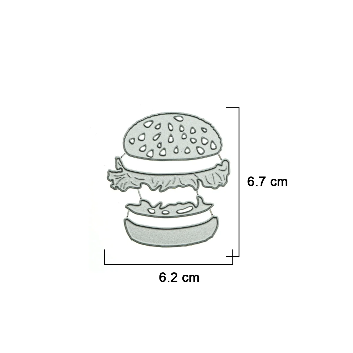 Funny Metal Cutting Die Paper Piecing Hamburger Pattern Punch Stencil Clipart Decorating Handmade Invitation Greeting Card