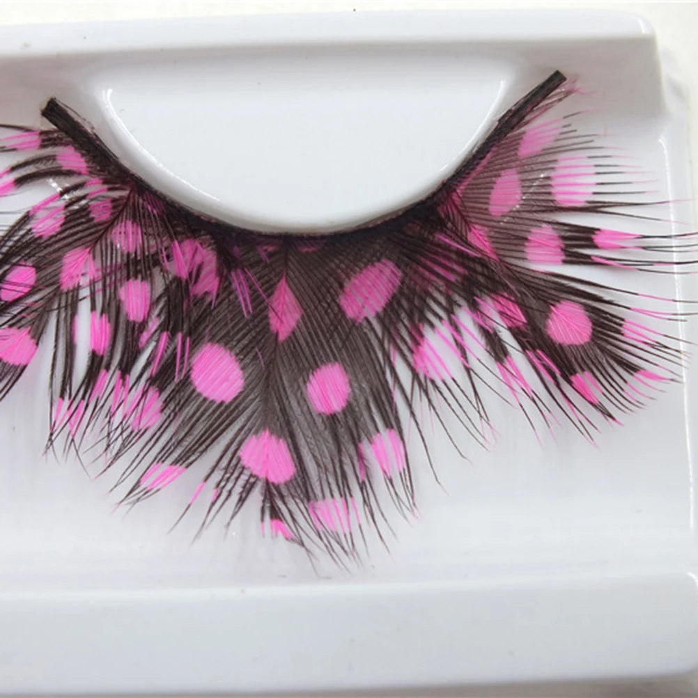 2 paires de faux cils colorés faits à la main, confortables, légers, faciles à enlever, Style ailé, Glamour, soirée