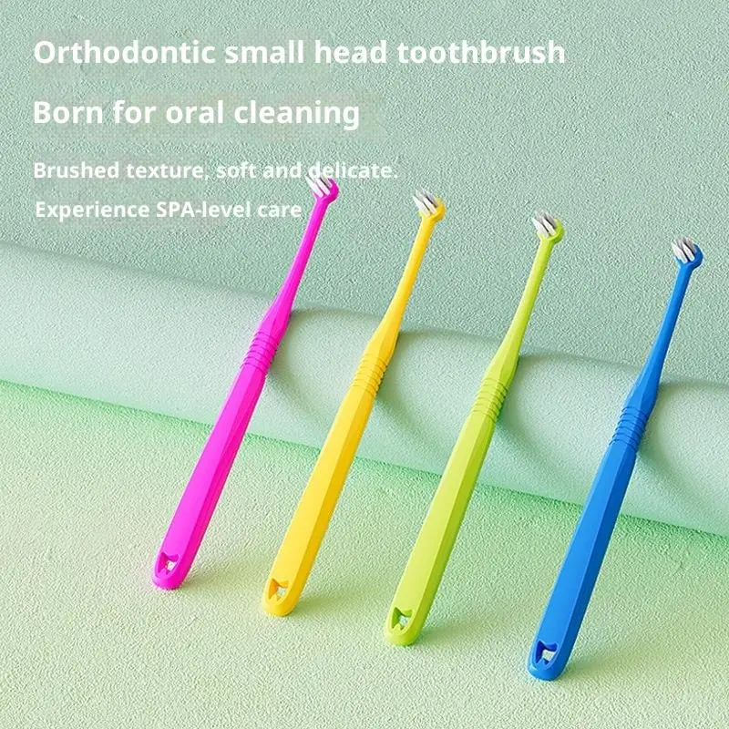 

1Pc Toothbrush Single-Beam Tufted Brush End Tuft Tapered Toothbrush Single Compact Interdental Interspace Brush Cleaning Tools