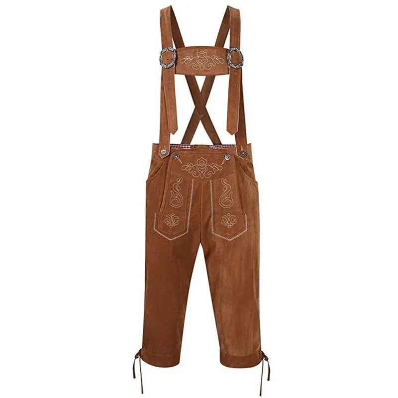 HN8 Volwassen Mannen Duitsland Oktoberfest Bier Man Jumpsuit Beierse Bier Lederhosen Shorts Halloween Party Cosplay Kostuum 8... Gf