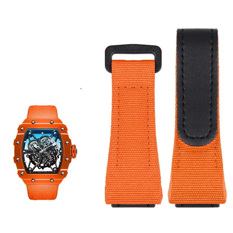 

PCAVO Genuine Leather strap, suitable for Richard Mille nylon strap, men RM50/53 screwdriver, four-star or five-star screw