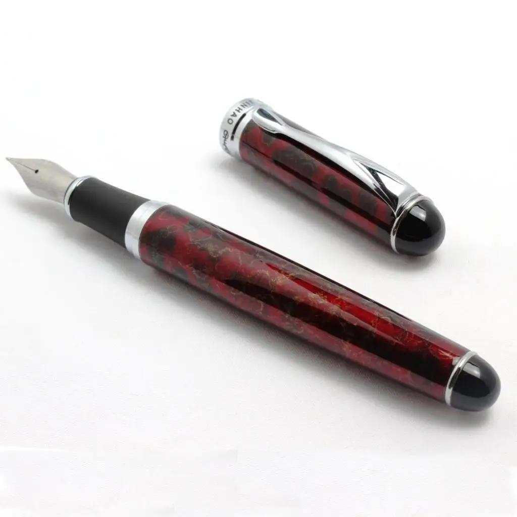 

Ice Red Fountain Pen Medium Nib Iridium Stylish Deluxe Chinese Calligraphy Pen High Quality for Professionals