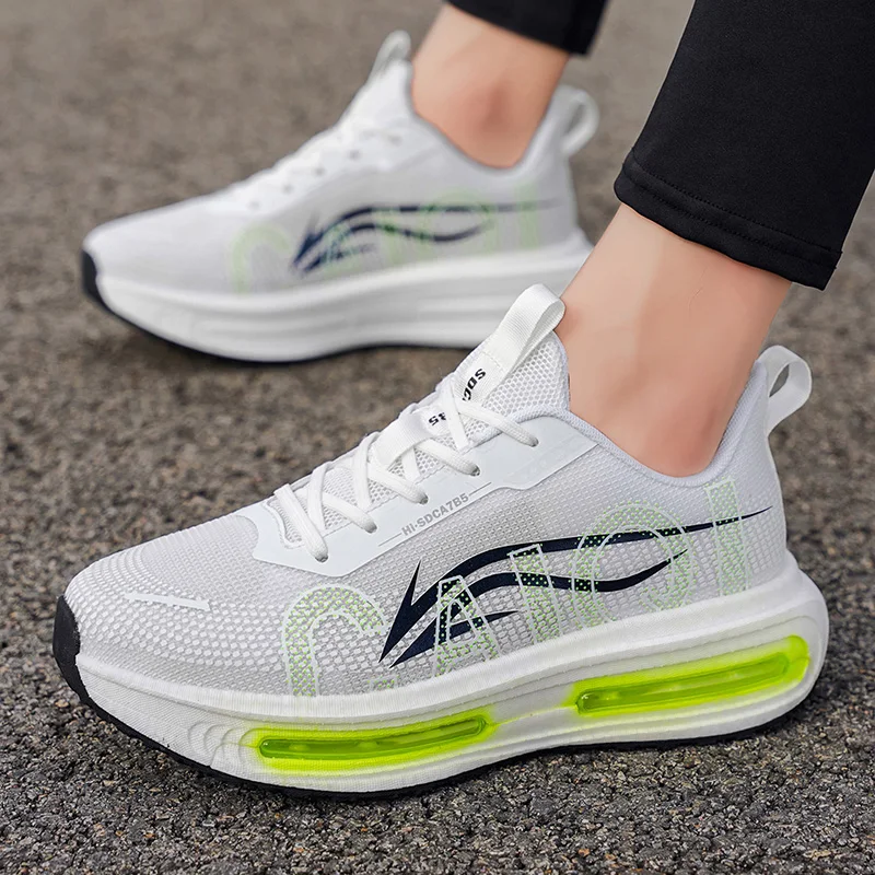 Chaussures de course légères à coussin d'air pour Couple, baskets en maille de course respirantes et absorbant les chocs, à rebond et à plaque de carbone