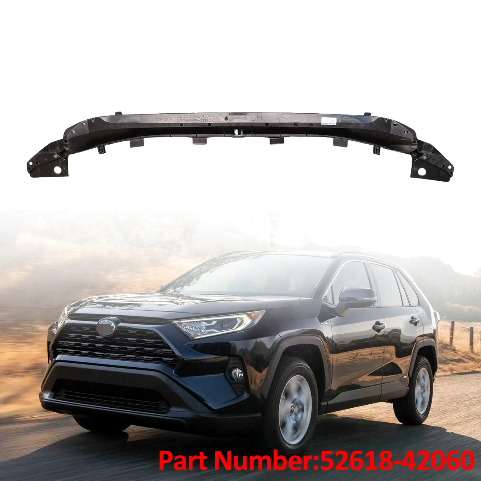 

Внутренняя амортизирующая панель из пеноматериала для переднего бампера, подходит для Toyota Rav4 2019, 2020, 2021 годов выпуска.