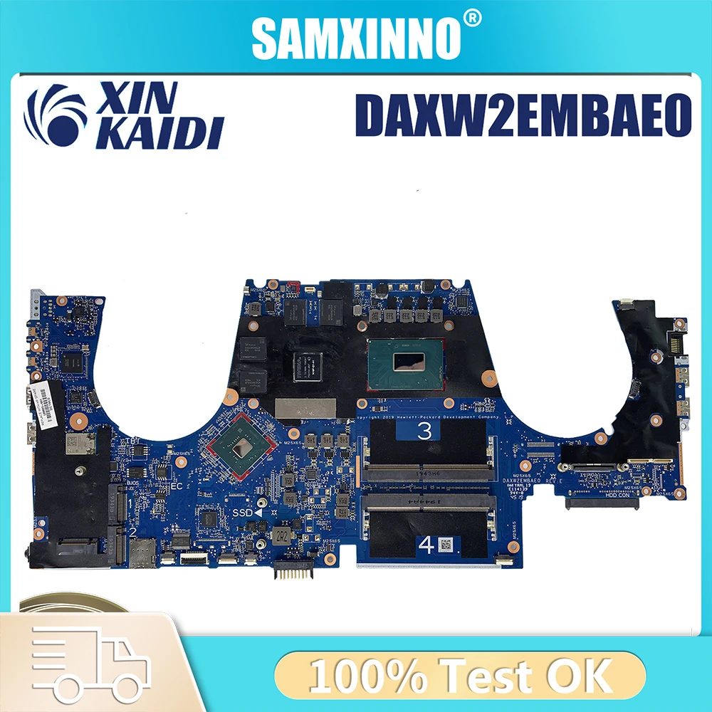 

For HP ZB00k 15 G6 Laptop Motherboard DAXW2EMBAE0 SRFCN i7-9850H T1000 4G N19P-Q1-A1Notebook Mainboard ZBook Tested OK