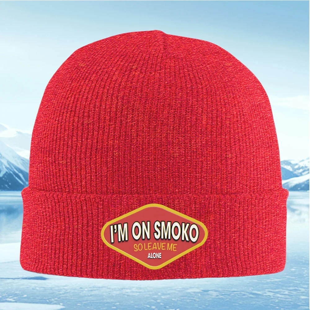 IK BEN OP SMOKO LEAVE ME ALONE Mannen Vrouwen Unisex Gebreide Muts Beanie Pullover Cap Winter Thermisch Warm Kerst Outdoor Fietsen Hikin