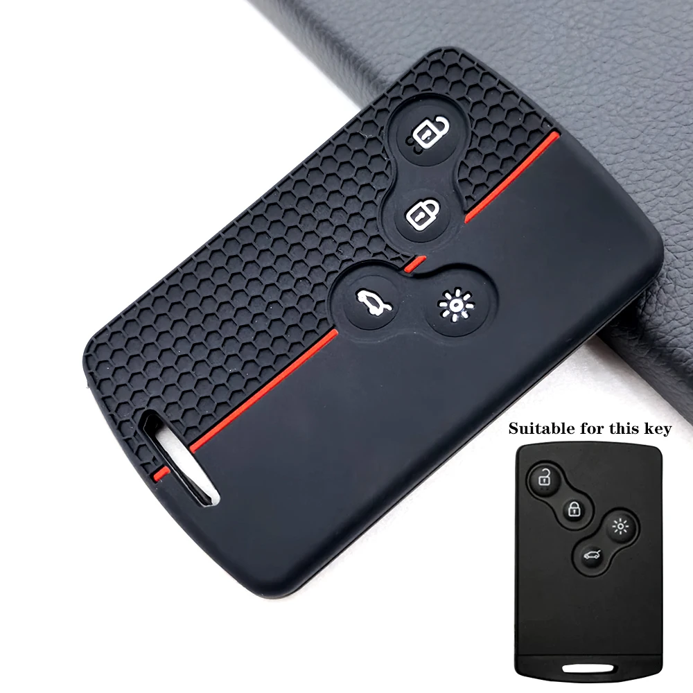 3 4 زر سيليكون غطاء مفتاح السيارة لرينو كادجار كابتور كليو ميجان 2 3 4 RS كوليوس لوجان ذات المناظر الطبيعية الخلابة منفضة بطاقة الملحقات