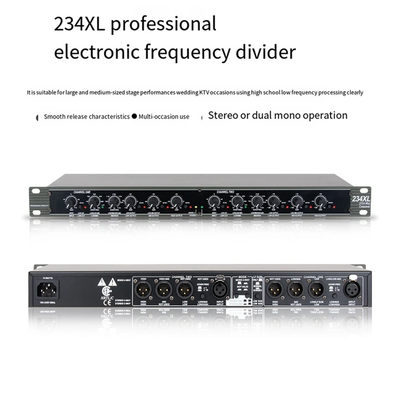 234XL Stage Crossover Professional Bass 2 Crossover 3 Crossover 4 Crossover Electronic Audio Crossover