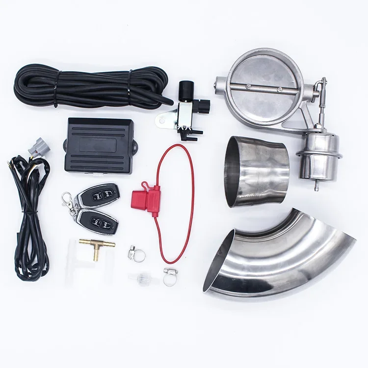 76mm Open style Vacuum Exhaust Cutout Valve with Wireless Remote Controller Set