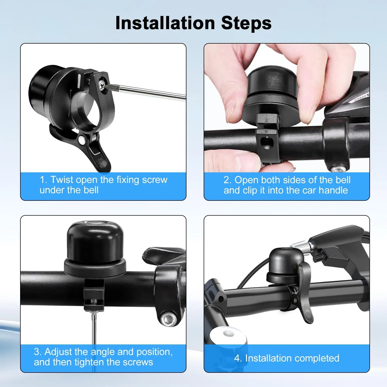 Apple AirTag用バイクベル、隠し自転車マウント、防水、AirTag GPSトラッカー紛失防止、自転車ベルホルダーアクセサリー