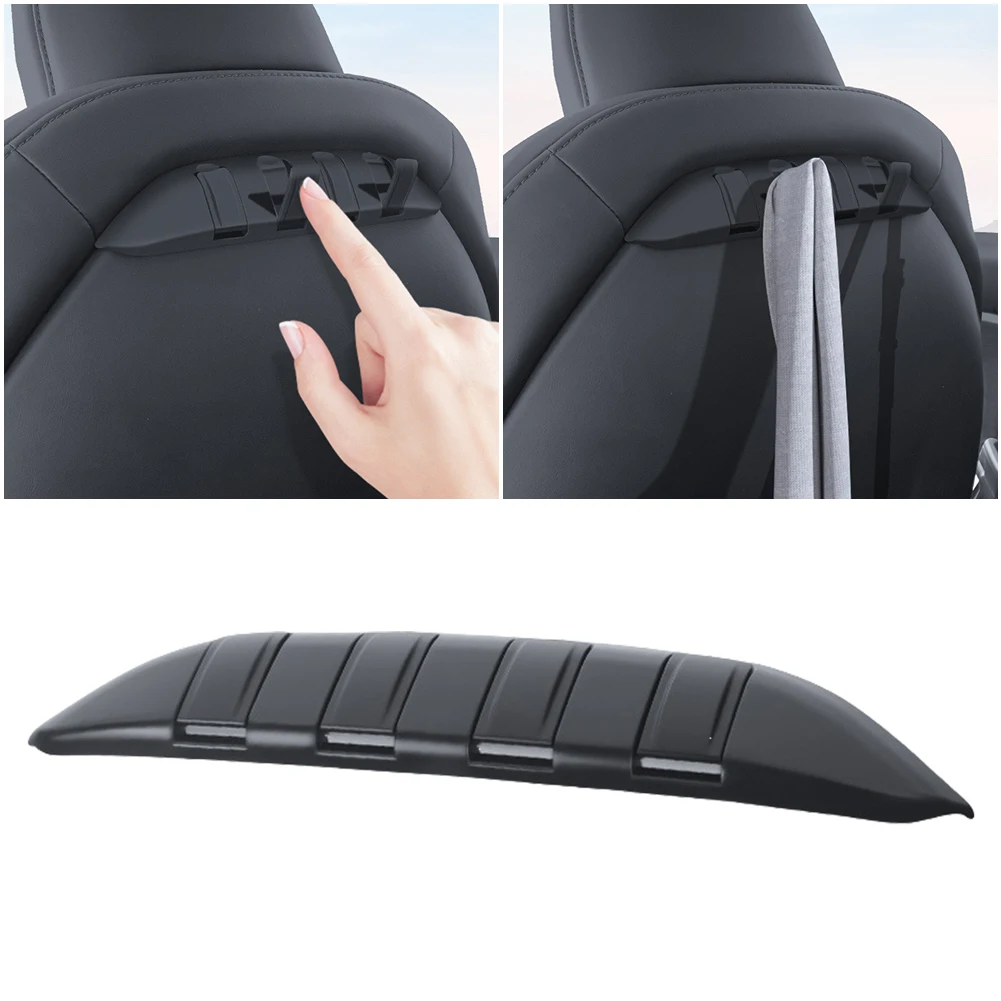 Automotive Folding Storage Hook Car Seatback Hanger Hook Car Folding Backrest Hook for Tesla Model Y Model 3 Car Accessories