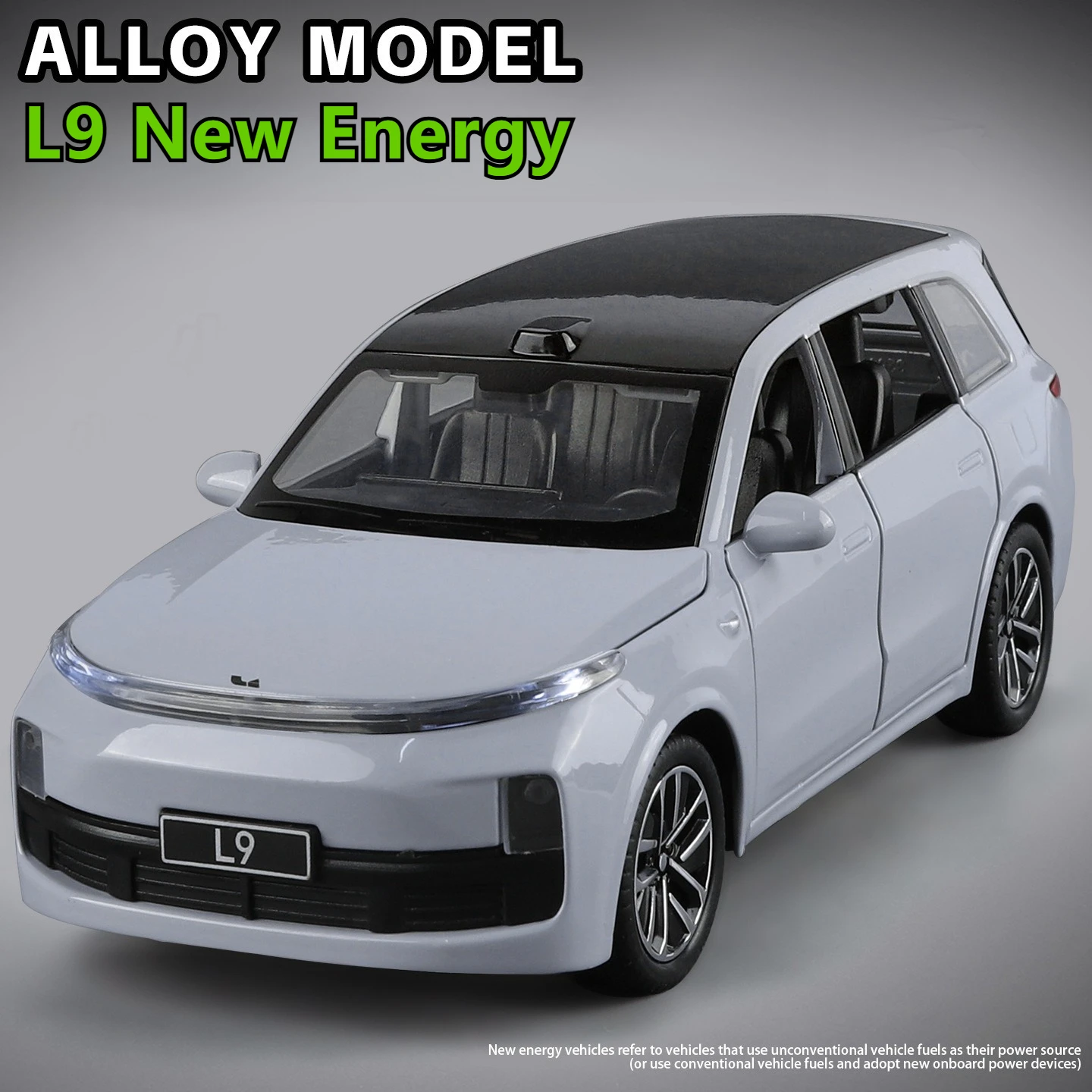 

1:32 Ideal L9 New Energy SUV Simulation Alloy Car Model Sound and Light Toys Car Enthusiasts Collect Ornaments Boys' Toys
