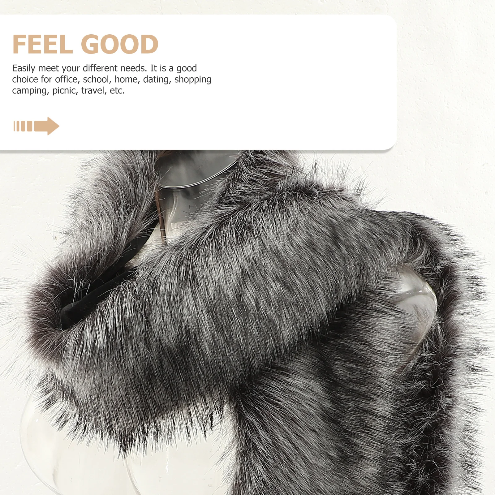 

Faux Shawl For Women Winter Warm Shawl Wrap Long Scarf Stole Soft Lightweight Durable Heat Resistant Fashion Accessory