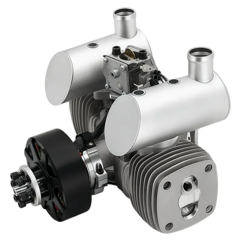 130cc Twin Cylinder Two Stroke Petrol Motor With Integrated Start System RC Model Plane Power Engine