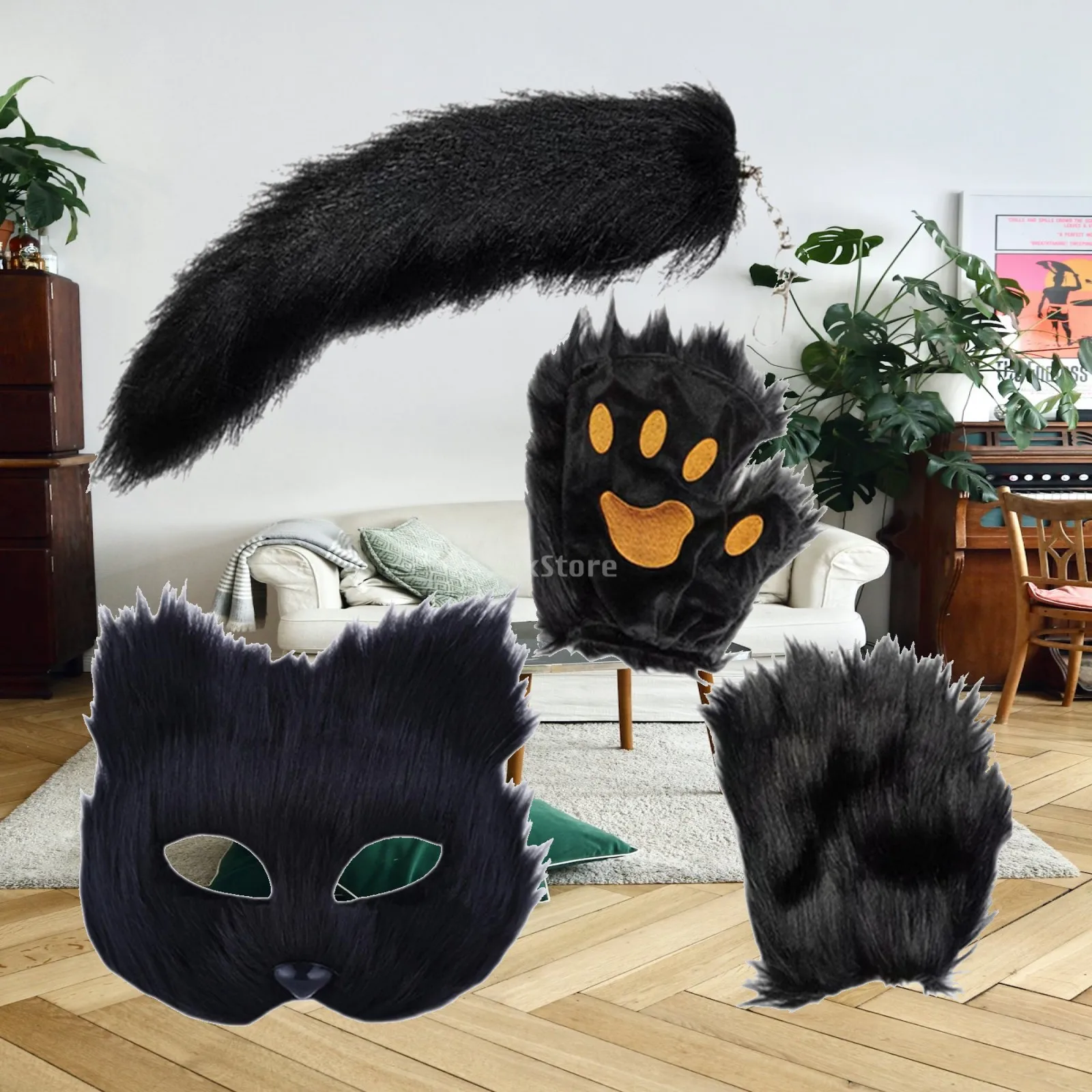 

Enchanting Animal Mask And Tail Bundle for Whimsical Costume Parties