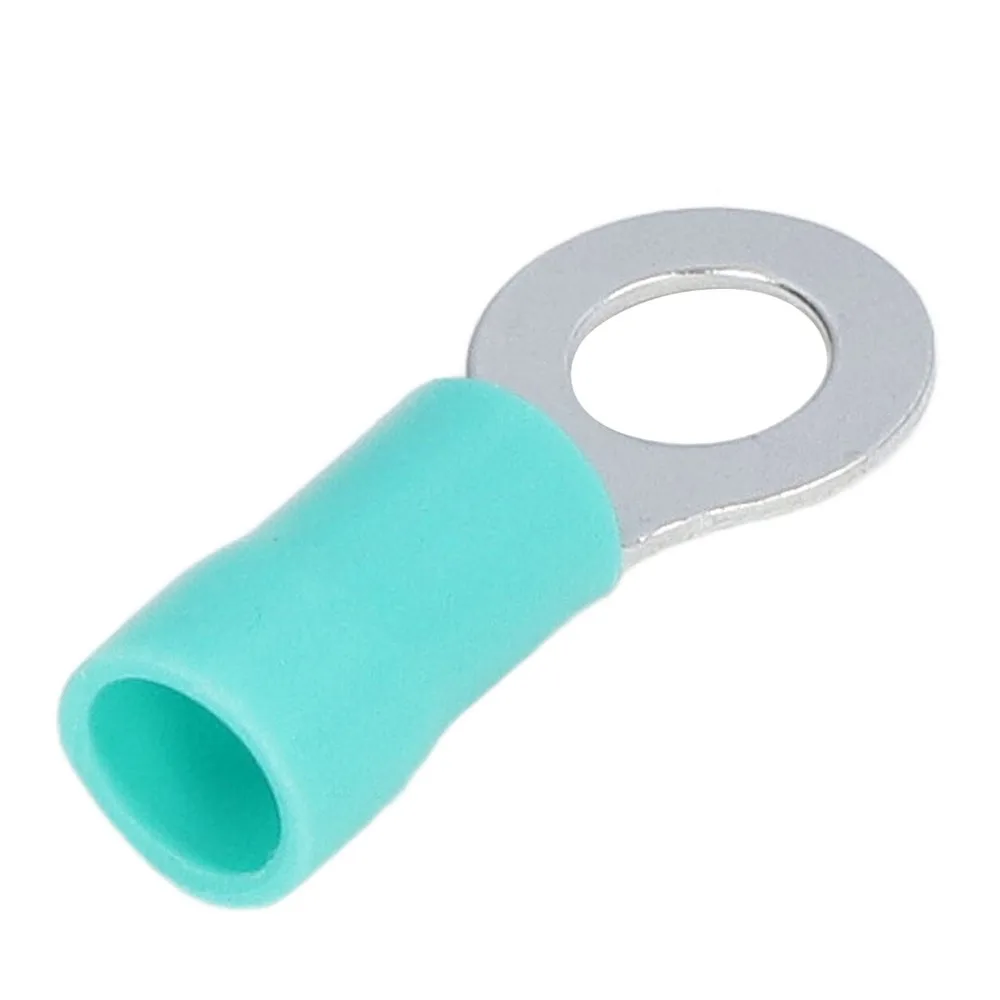 100PCS RV5.5-6 Insulated Wire Terminal Green AWG12-10 Crimp Connectors Electrical Crimp Terminal Industrial Applications
