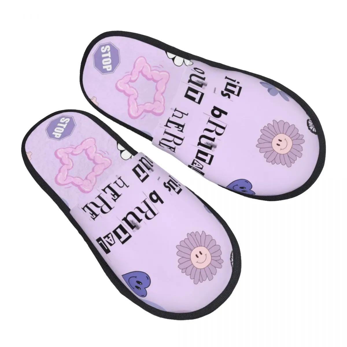 Custom O-Olivia And R-Rodrigo Sour Memory Foam Slippers Women Soft Warm House Slippers