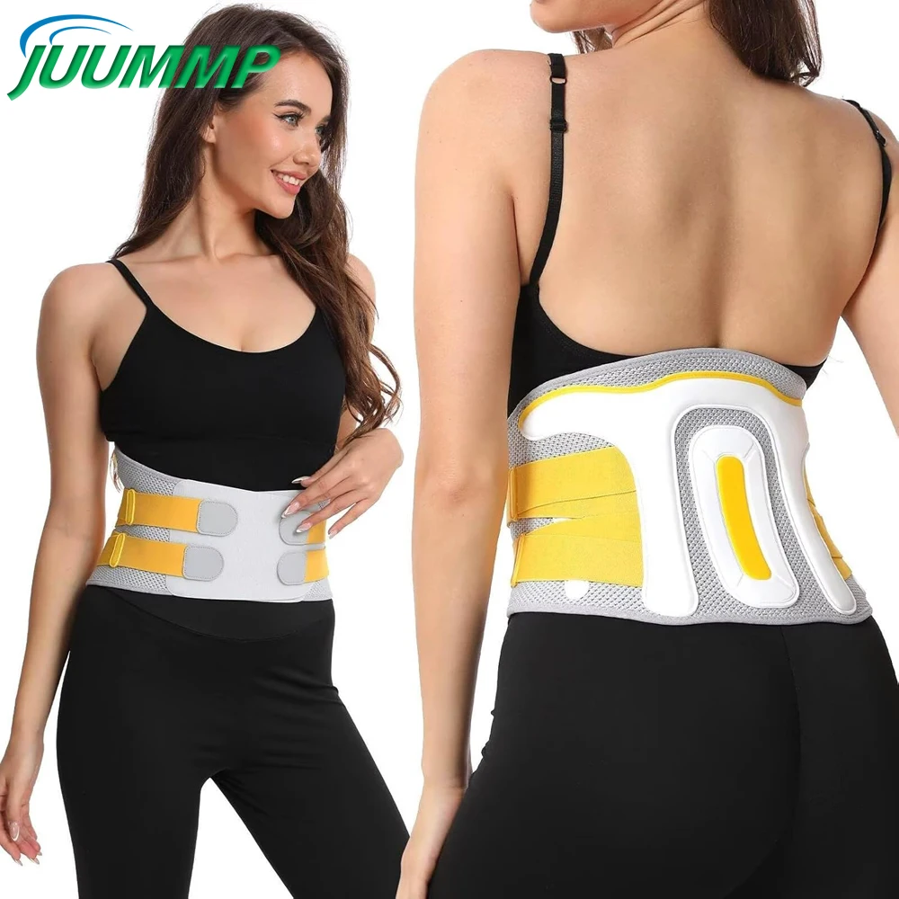 

1 шт. поясничный поддерживающий бандаж с бионической системой поддержки, регулируемый корсет для спины при болях в пояснице, для тяжелых работ, при травмах