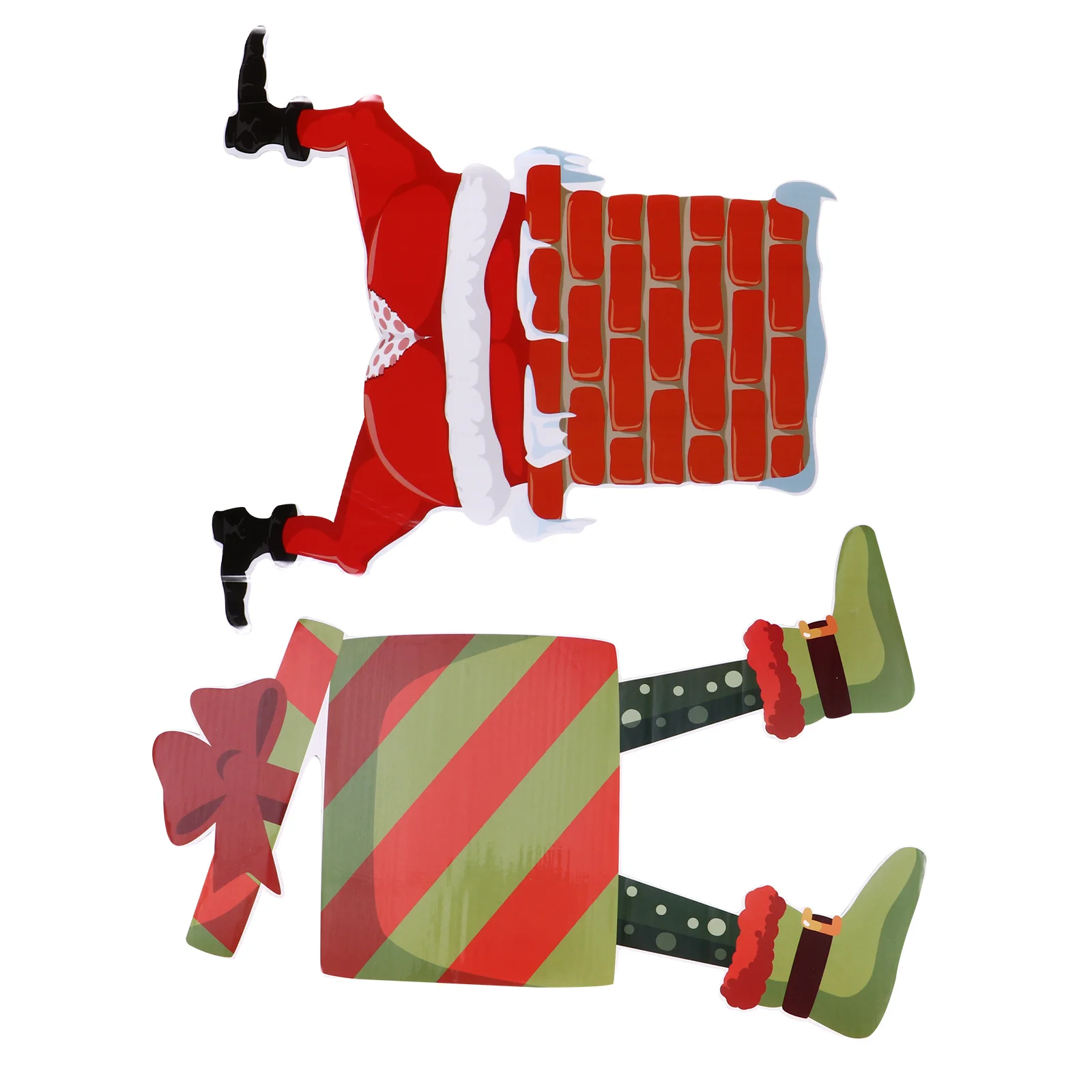 2 قطعة علامة الحديقة عيد الميلاد ساحة زينة في الهواء الطلق حديقة حصص لقضاء عطلة ديكور المنزل علامات بلاستيكية ملونة زاهية #5