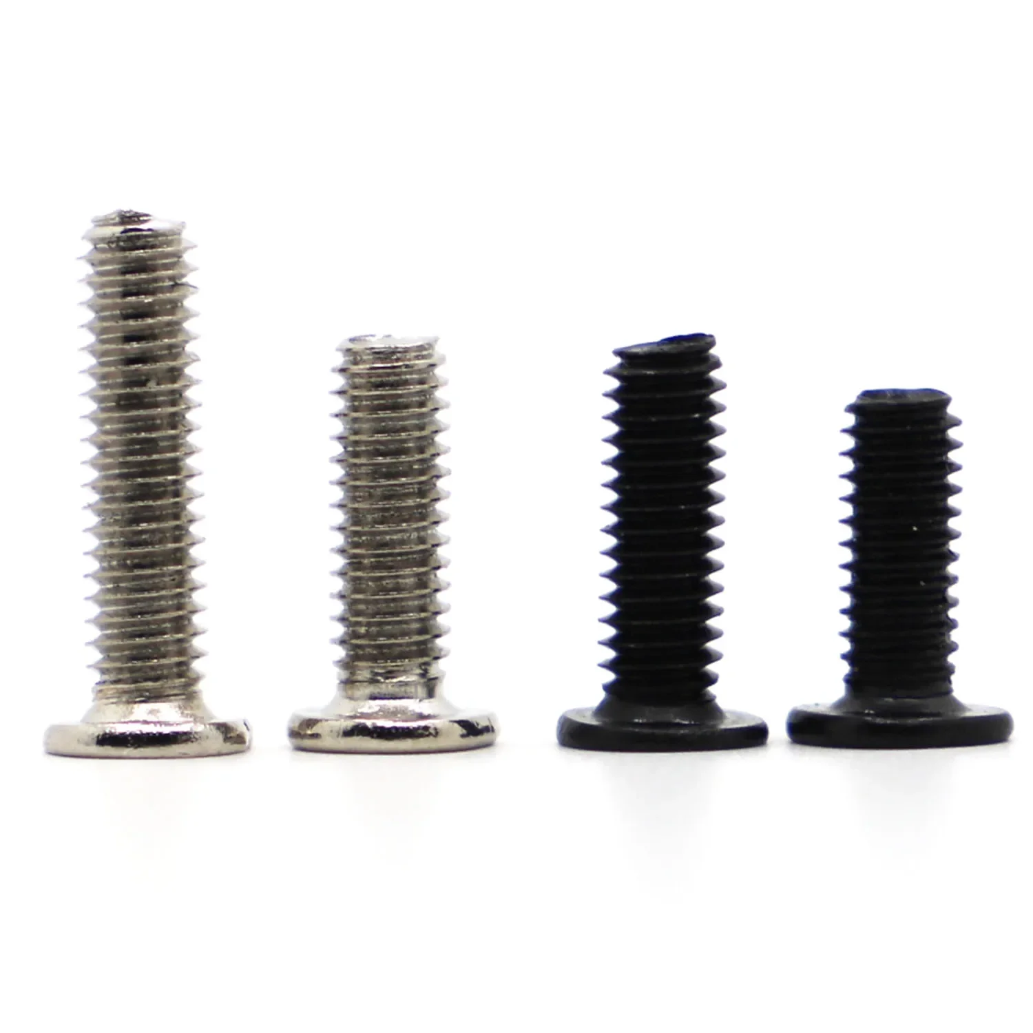 20/50pcs CM Black Carbon Steel Phillips Laptop Screw Nickel Plated Cross Ultra Thin Flat Wafer Head Bolts M2 M2.5 M3 M4