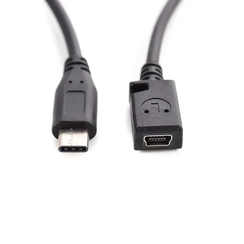 25cm Type-C Male to Mini 5Pin/Micro 5Pin Female Phone Charging Data Adapter Cable USB 3.1 Data Cable