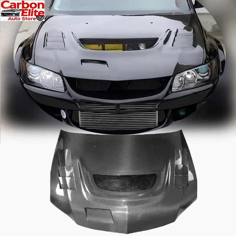 

Exterior Body Kit Upgrade Carbon Hood ForLancer Evo 8 9 Models