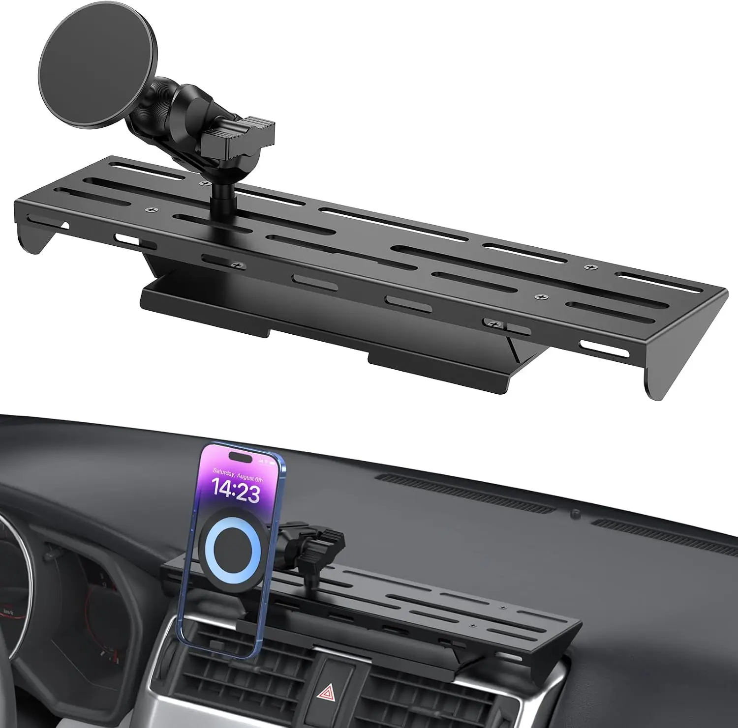 

Metal Magnetic Phone Mount for Toyota 4Runner 2024 2023 2022 2021 2020-2010 5th Gen 4runner Accessories Dash Cell Phone Holder Adjustable Phone Stand Fit for All Smartphone
