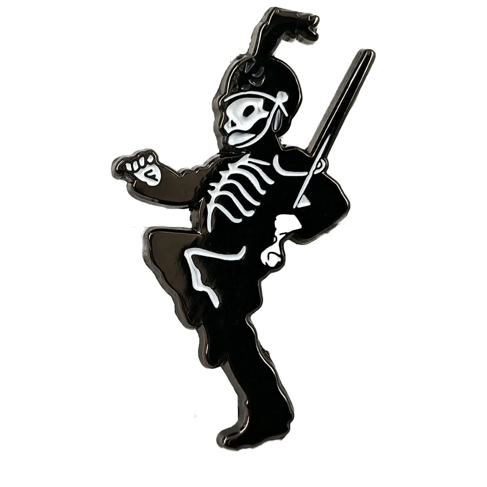 My Chemical Romance Rockband-Logo-Brosche, klassisches Skelett-Militärband-Abzeichen, Rock-Stil, Metallnadel, Musik-Peripherie-Zubehör – Detail 1