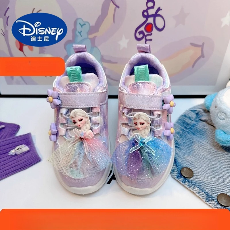 

Disney Girls' Leather Princess Athletic Shoes | Magic Strap Winter Platform Sneakers 2025 | Frozen Collection