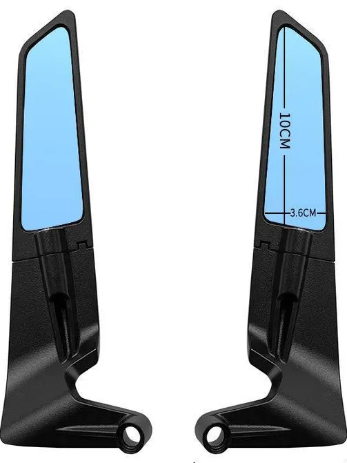 مرآة خلفية صغيرة للدراجات النارية والمركبات الكهربائية من نوع Ba Feng Te Nine Number MZNZ مصنوعة بتقنية CNC #4