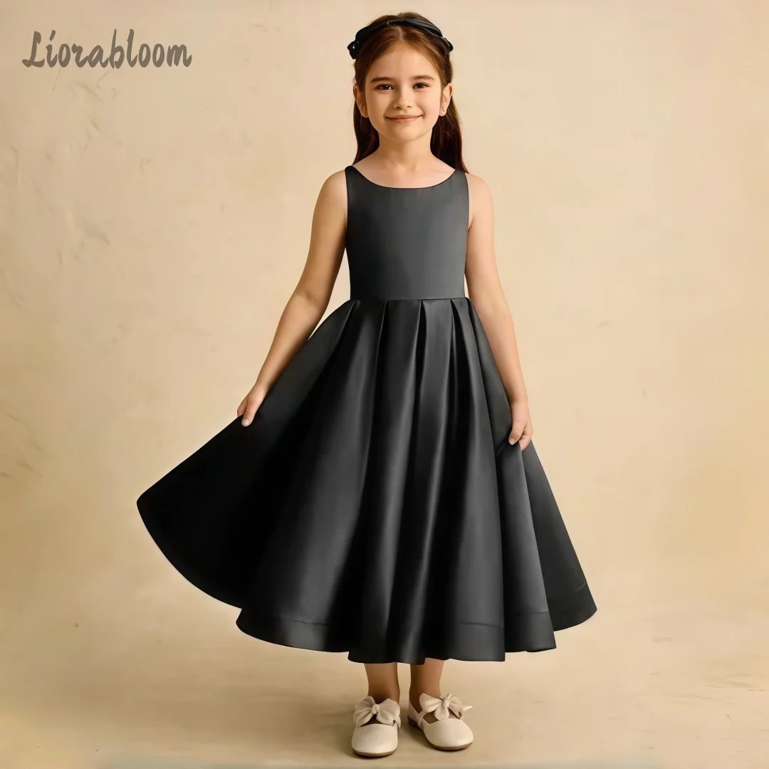 

Customized Flower Girl Dress Elegant Backless Gown A-Line Spaghetti-Strap Gown Wedding Party Attire свадебное платье