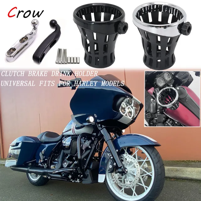 Kierownica motocykla uchwyt na kubek uchwyt na napoje uchwyt na okoń dla Harley 1996-up Dyna Softail Electra Glide Road Glide Electra Glide