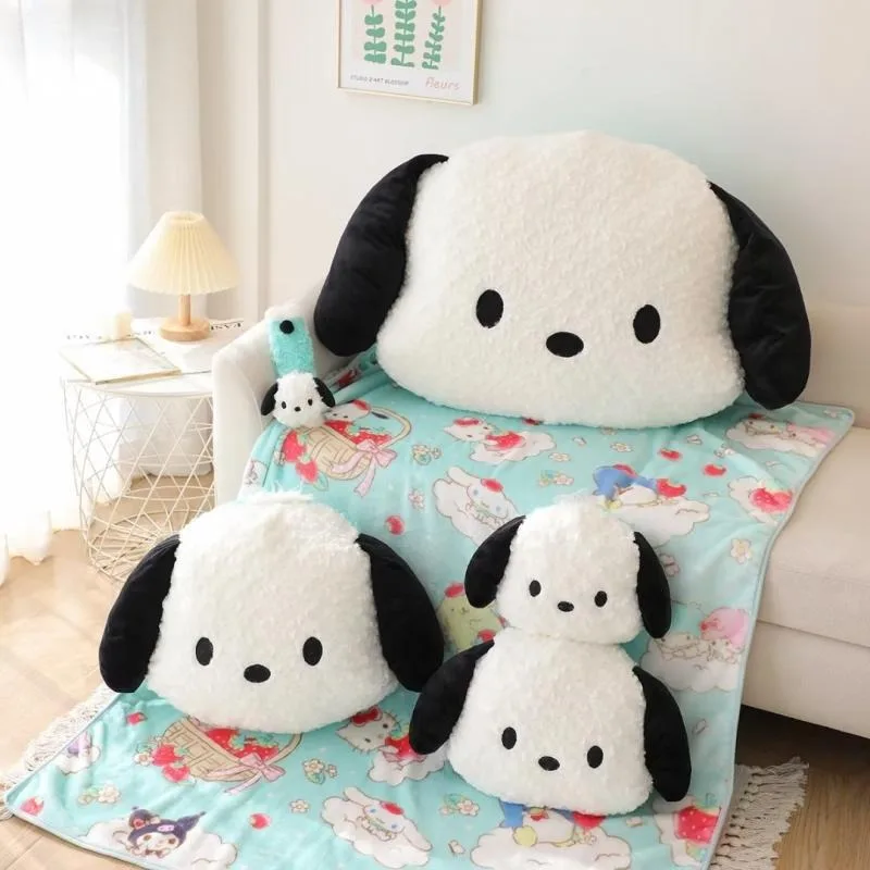 

MINISO Sanrio Pochacco Kawaii аниме мультфильм милая подушка одеяло диванная подушка автомобильный поясной подголовник удобная и мягкая мода