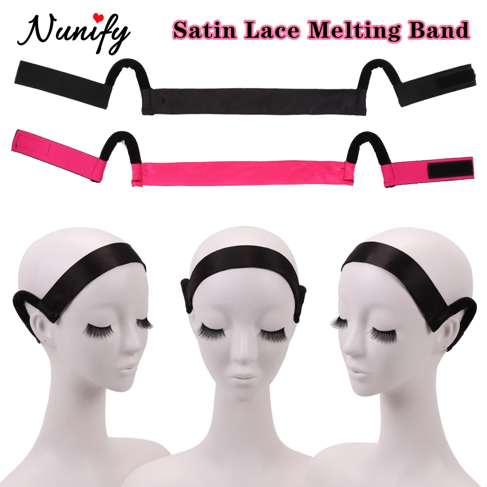 

Durable Satin Elastic Wig Band Lace Melting Band With Ear Curve Cut Painless Baby Hair Edge Control Adjustable Lightweight Band