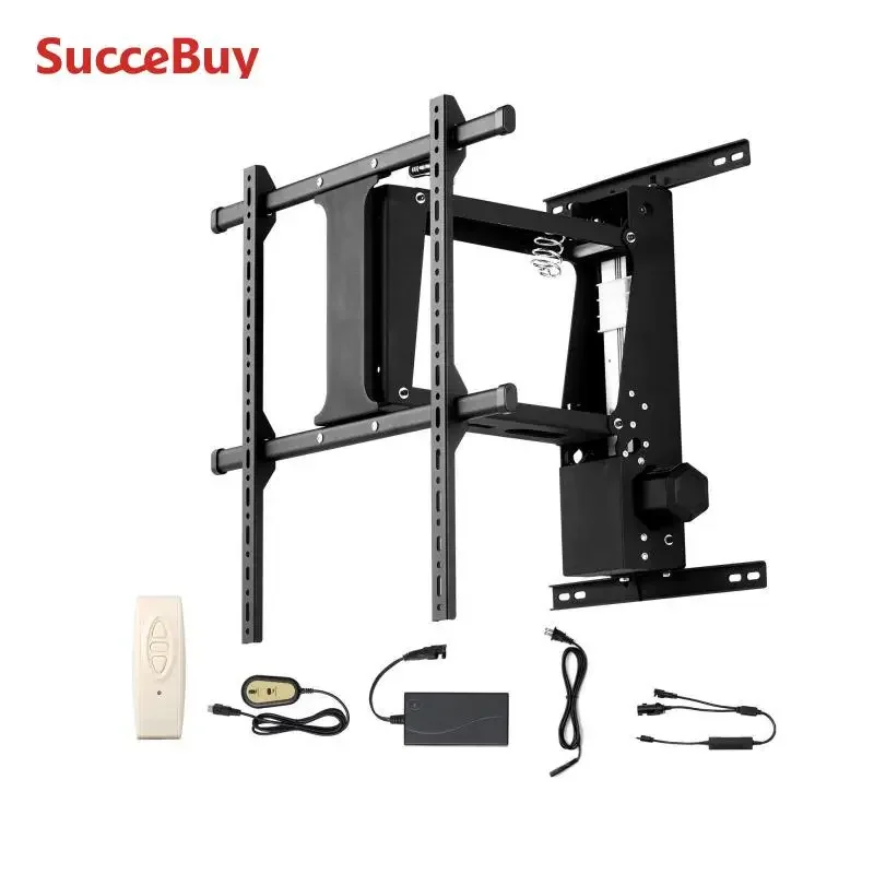 SucceBuy Motorized TV Wall Mount for 32 to 55/65/70 Inch Adjustable TV Mount Bracket w/ Max VESA 24 x 16/24 in Up to 88-132 lbs