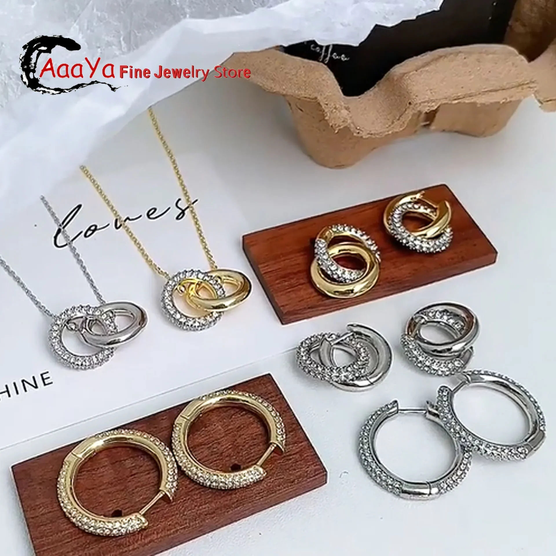 

Original 2025 Trendy Fine Jewelry Sets for Women Round Necklace Bracelet Ring Earrings High Quality Jewelry Gift