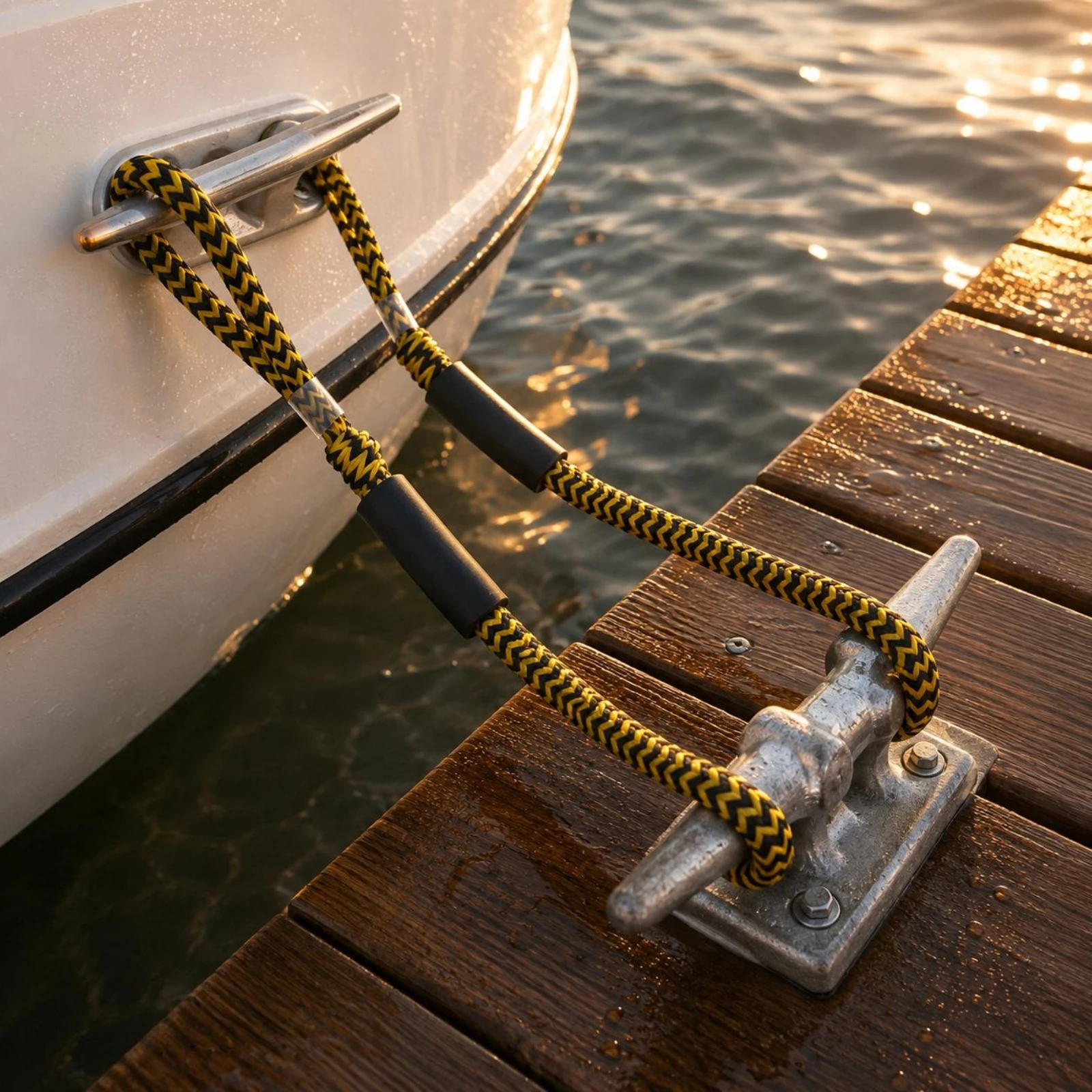 Bungee Dock Line Shock Absorbing Stretch Dock Rope Bungee Mooring Rope Protective Sleeves Sleeves Marine Accessory Easy to Use
