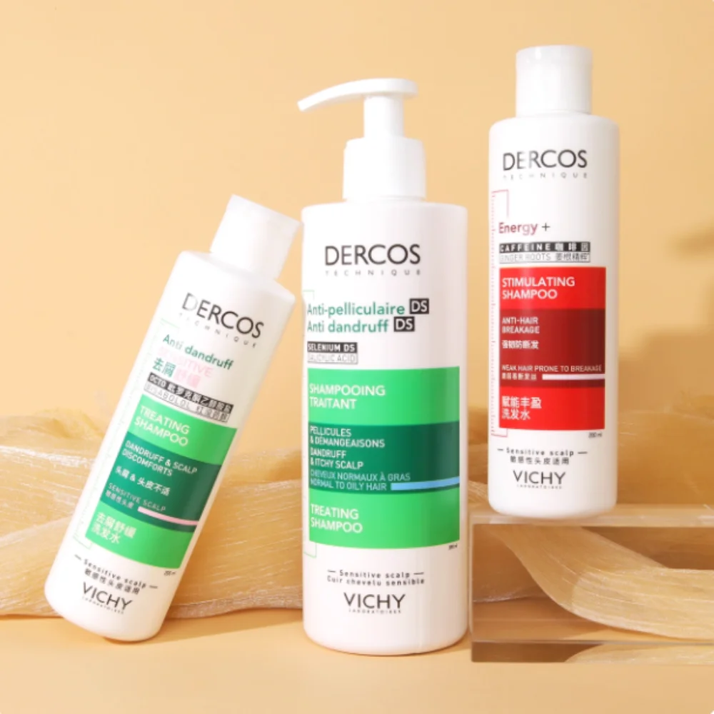 Vichy champú anticaspa Control de aceite champú esponjoso acondicionador para el cabello calmante tratamiento del cabello dañado cuidado refrescante del cabello