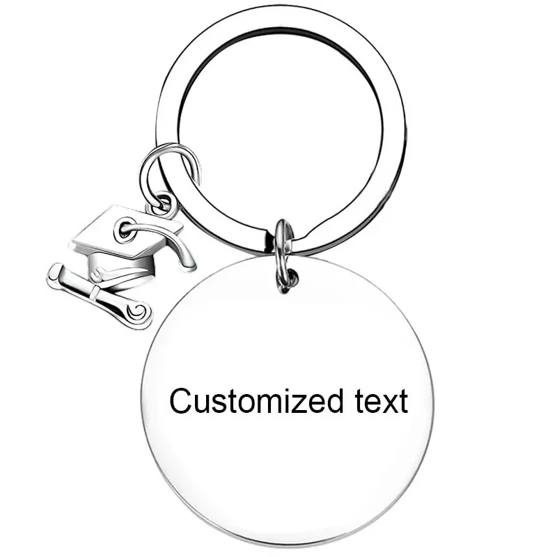 Personalized Custom Keychain Graduation Gifts Key chain 2024 Senior Student key rings High School College Graduate Gift