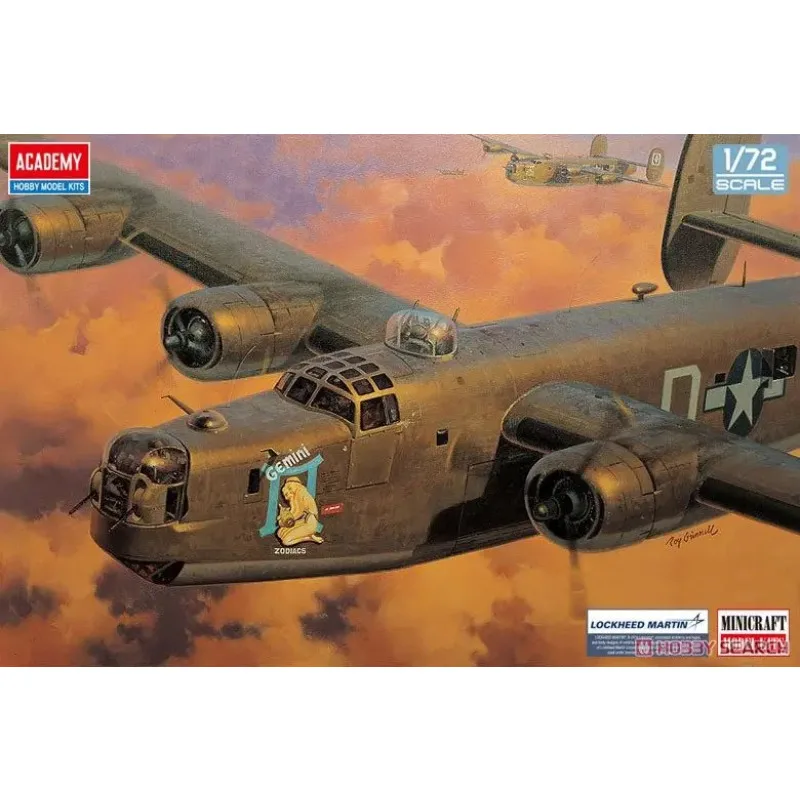 1/72 Scale Assembly Model Kit  American Liberator B-24H bomber ACADEMY AC12584