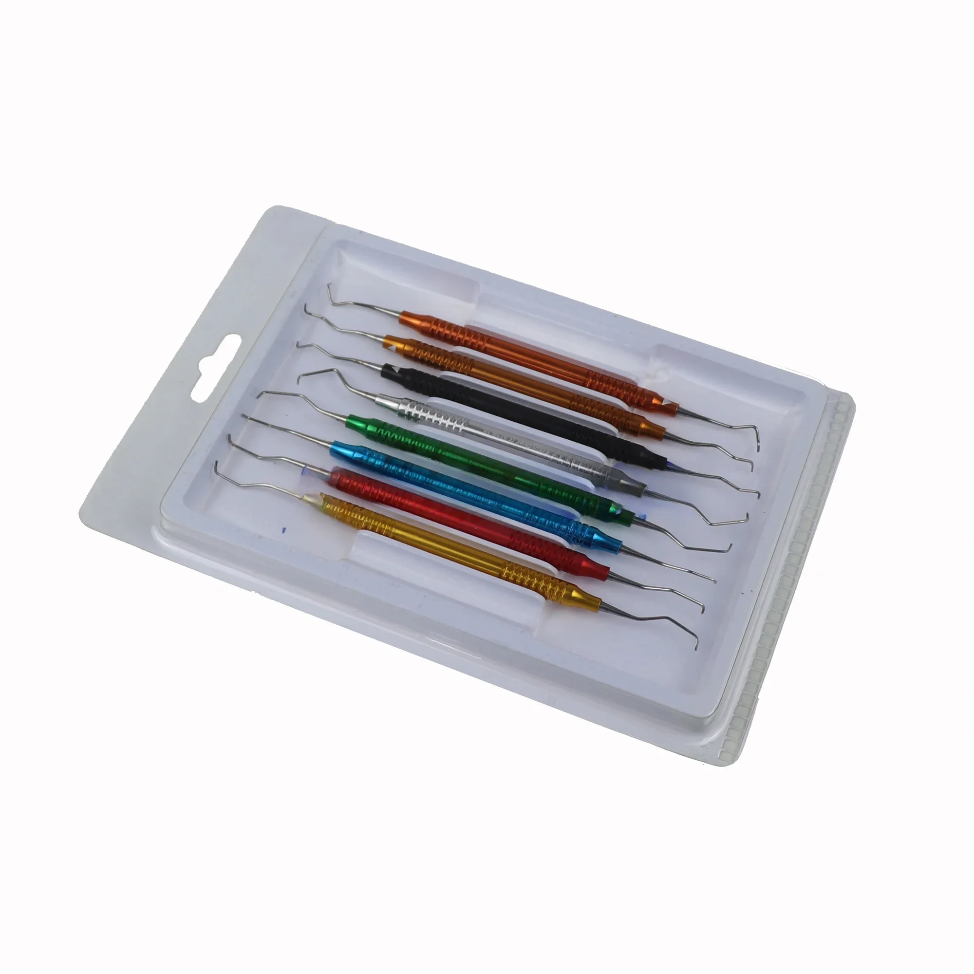 Color Coated Anterior Posterior Root Scaler Periodontals Gracey Curettes Handle set  Instrument Oral Therapy Equipments