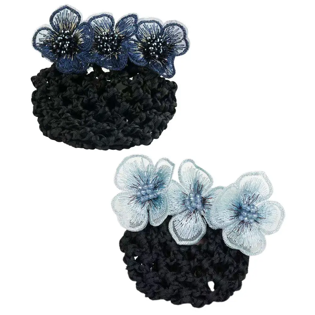 

2Pcs Hair Bun Cover Net Clip Lightweight Elegant Women Hairnets for Buns Nurse Ballet Dance Accessories Snood Mesh Barrette