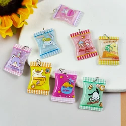 Apeur 20 Stks/pak Mini Snoep Snack Resin Charms Earring Sleutelhanger Ketting Hanger Jewlery Bevindingen